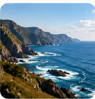 Costa escarpada de Galicia